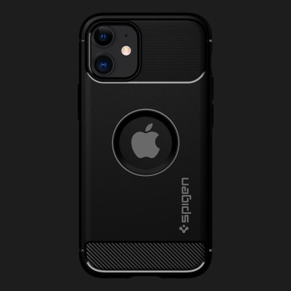 Чехол Spigen Rugged Armor для iPhone 12 mini (Black)